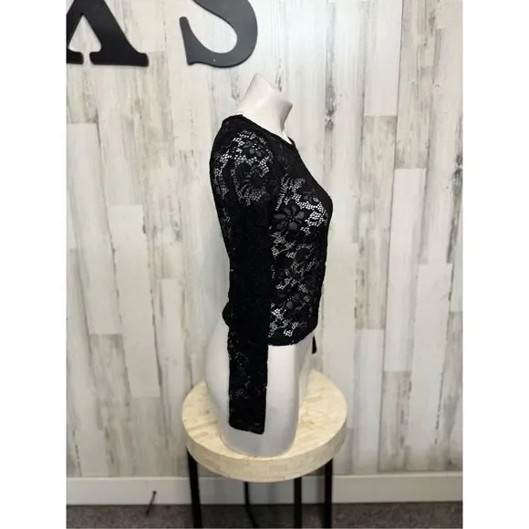 Hollister laced blouse long sleeve size XSmall - Picture 3 of 6